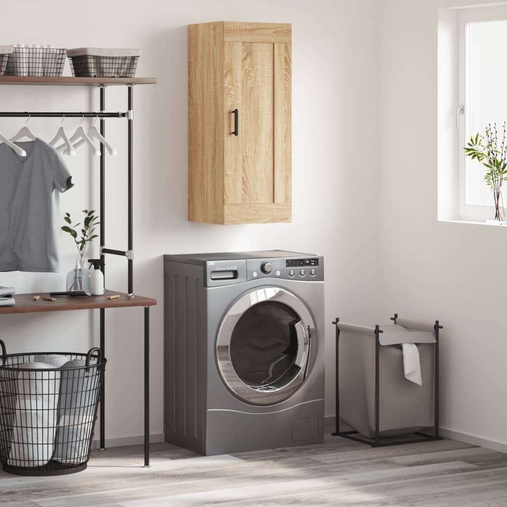 Seinäkiinnitettävä kaappi Sonoma 34,5x34x90 cm tekninen puu