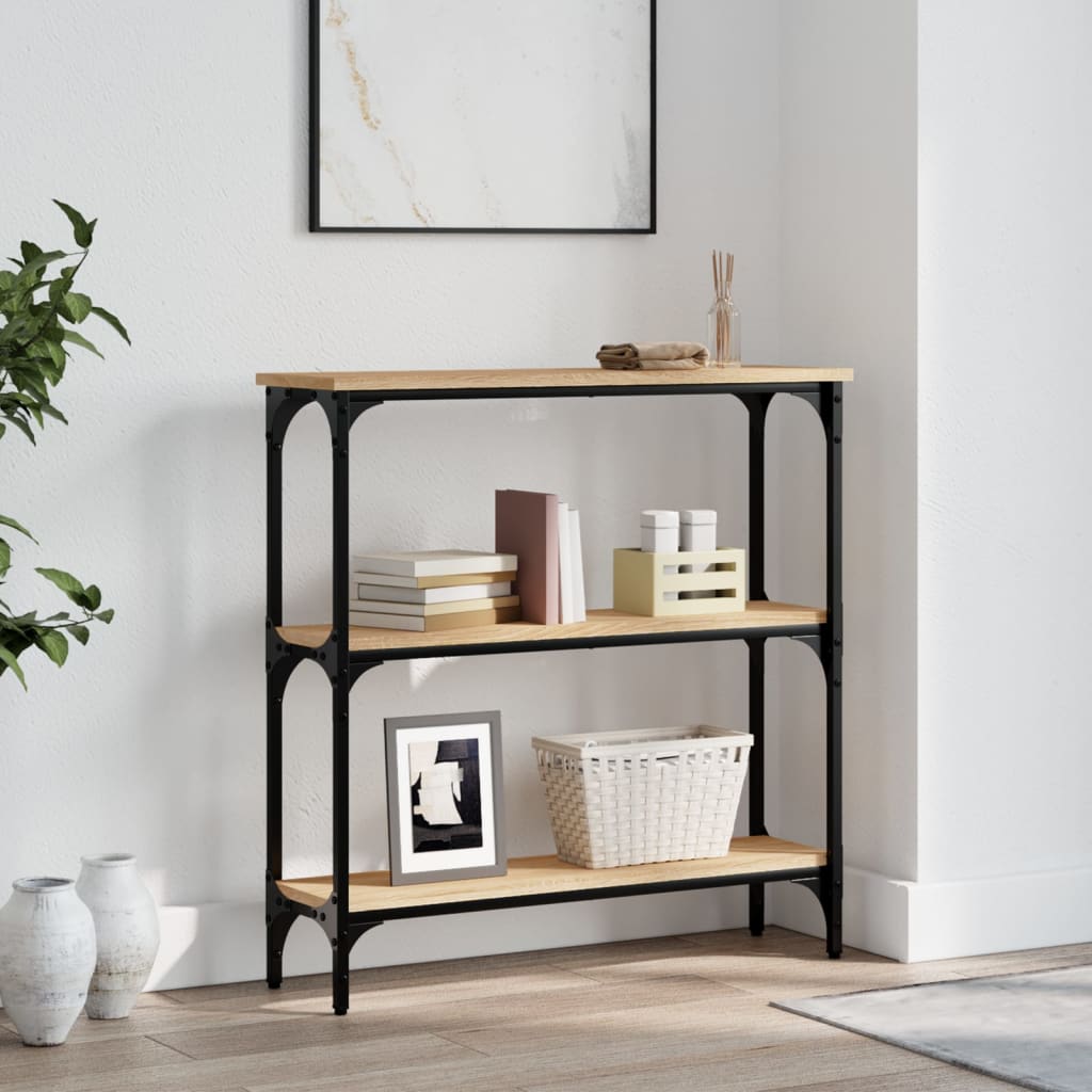 Konsolipöytä Sonoma-tammi 75x22,5x75 cm tekninen puu