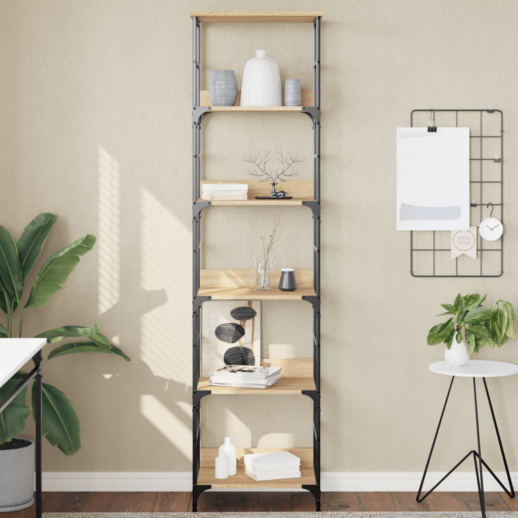 Kirjahylly Sonoma-tammi 50x33x188,5 cm tekninen puu