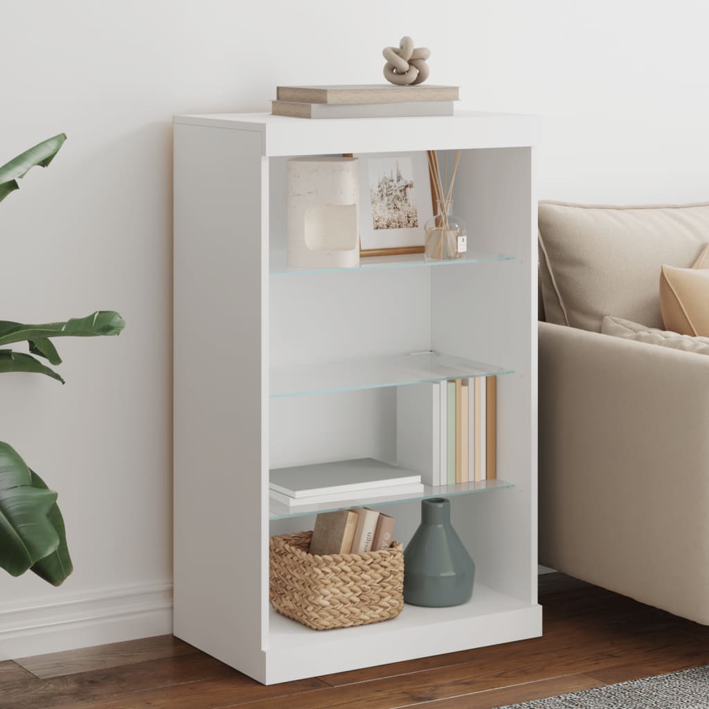 Senkki LED-valoilla valkoinen 60,5x37x100 cm