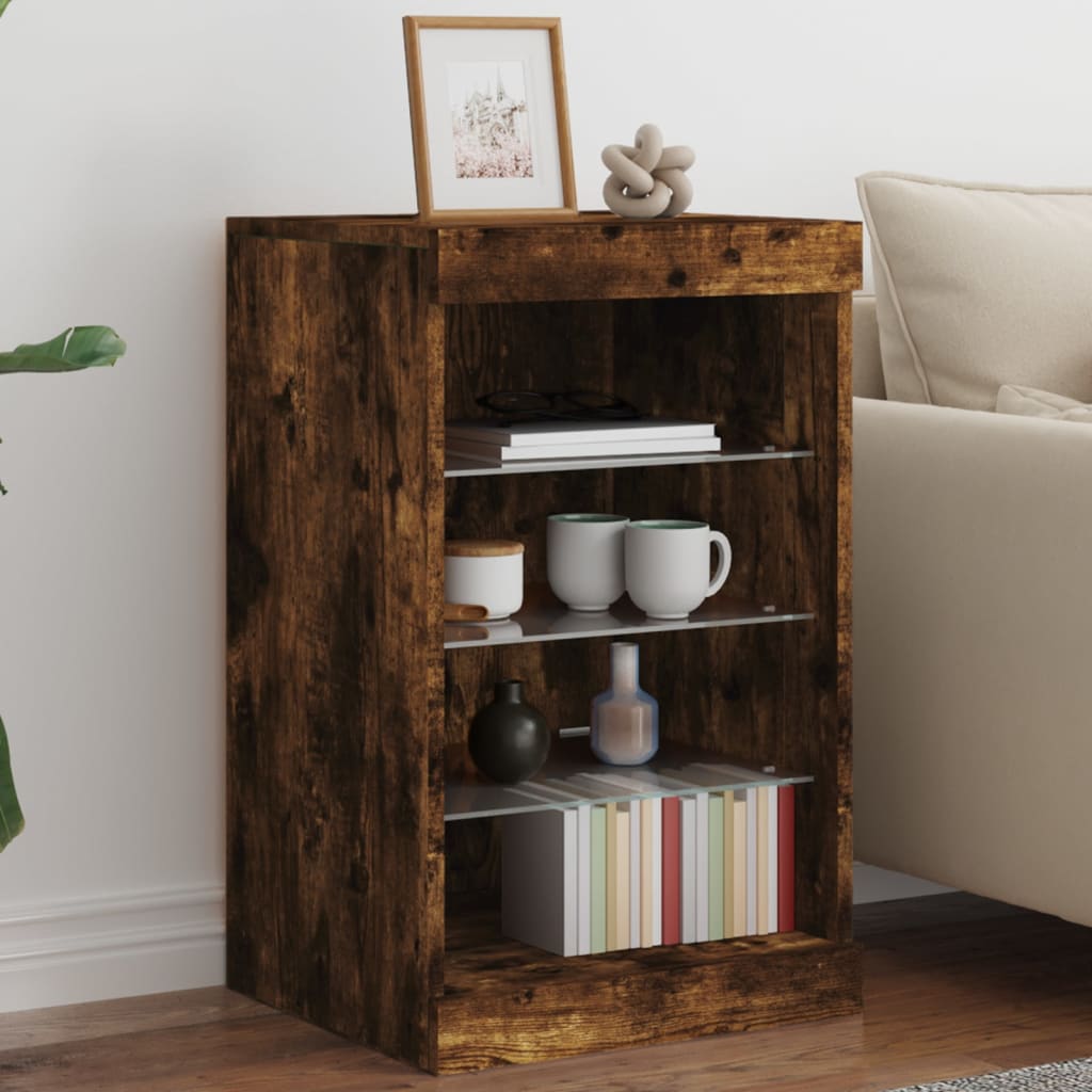 Senkki LED-valoilla savutammi 41x37x67 cm