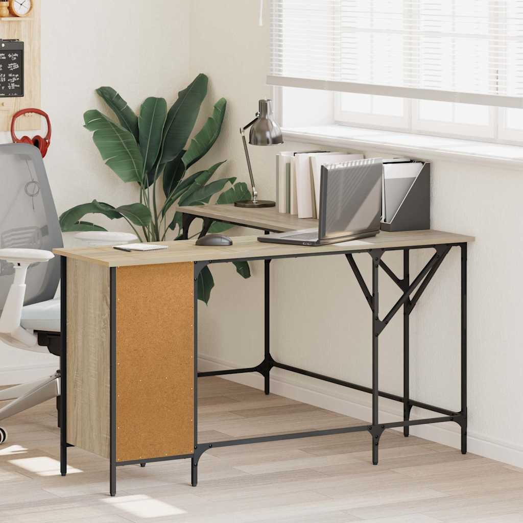 Työpöytä Sonoma-tammi 141x141x75 cm tekninen puu