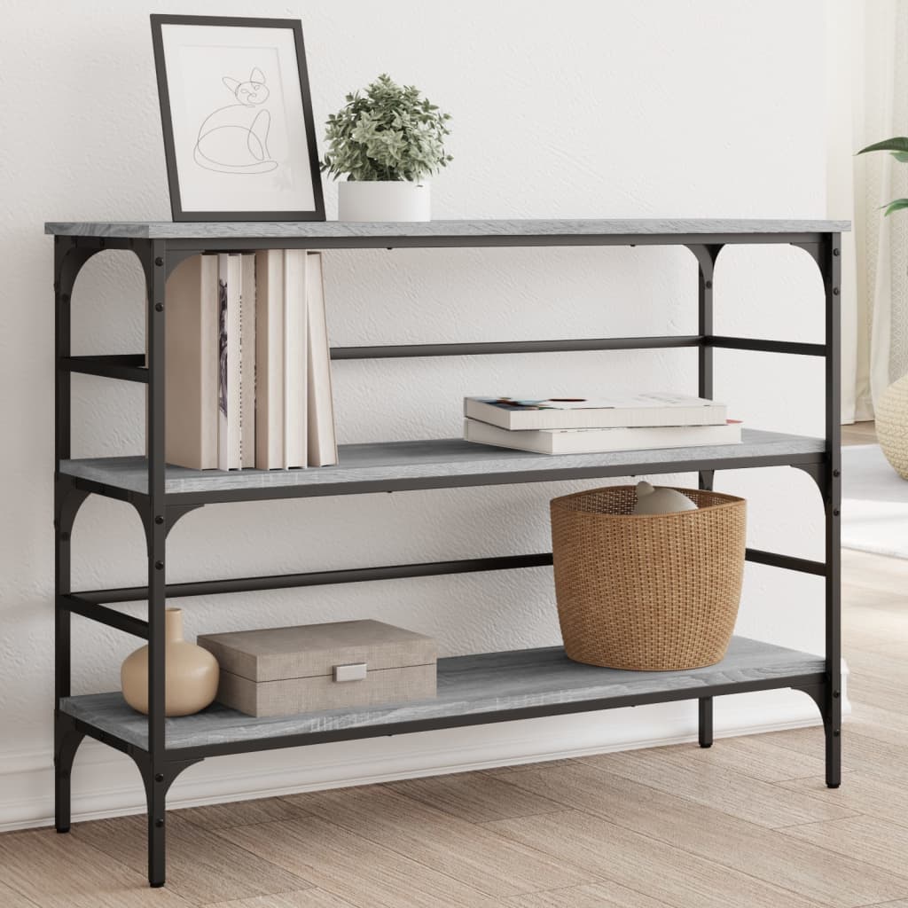 Konsolipöytä harmaa Sonoma 100x32x75 cm tekninen puu