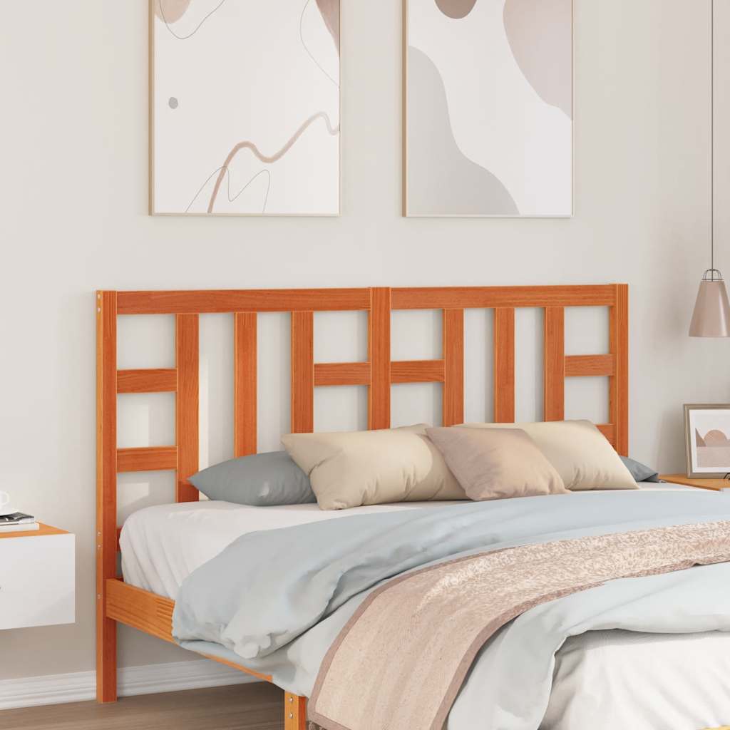 Sängynpääty ruskea 150 cm täysi mänty