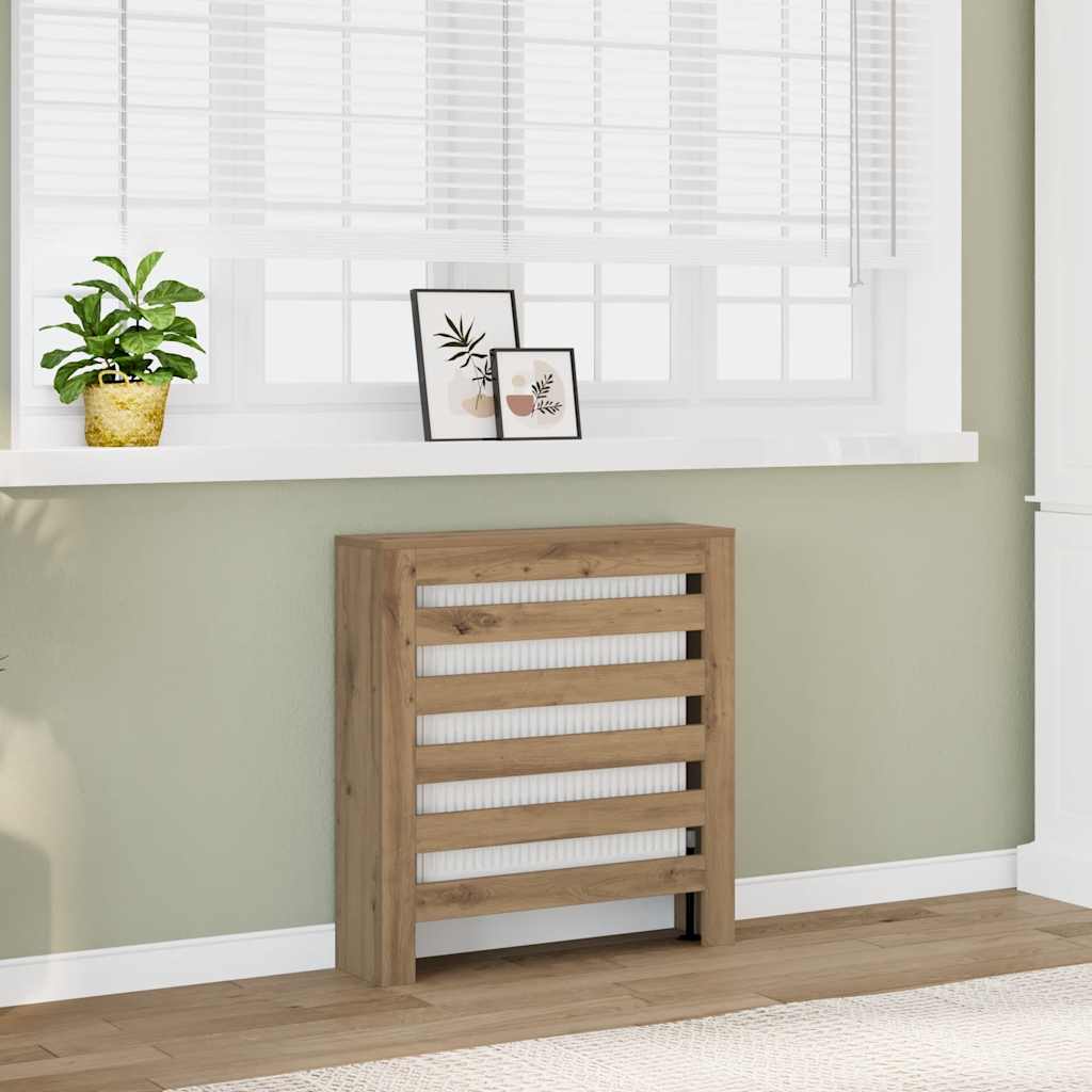 Lämpöpatterin suoja artesaanitammi 78x20x82 cm tekninen puu