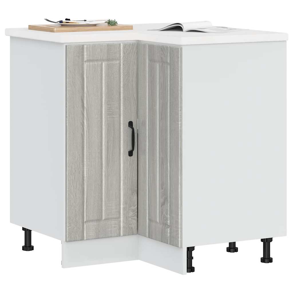 Keittiön kulmakaappi Lucca harmaa sonoma tekninen puu