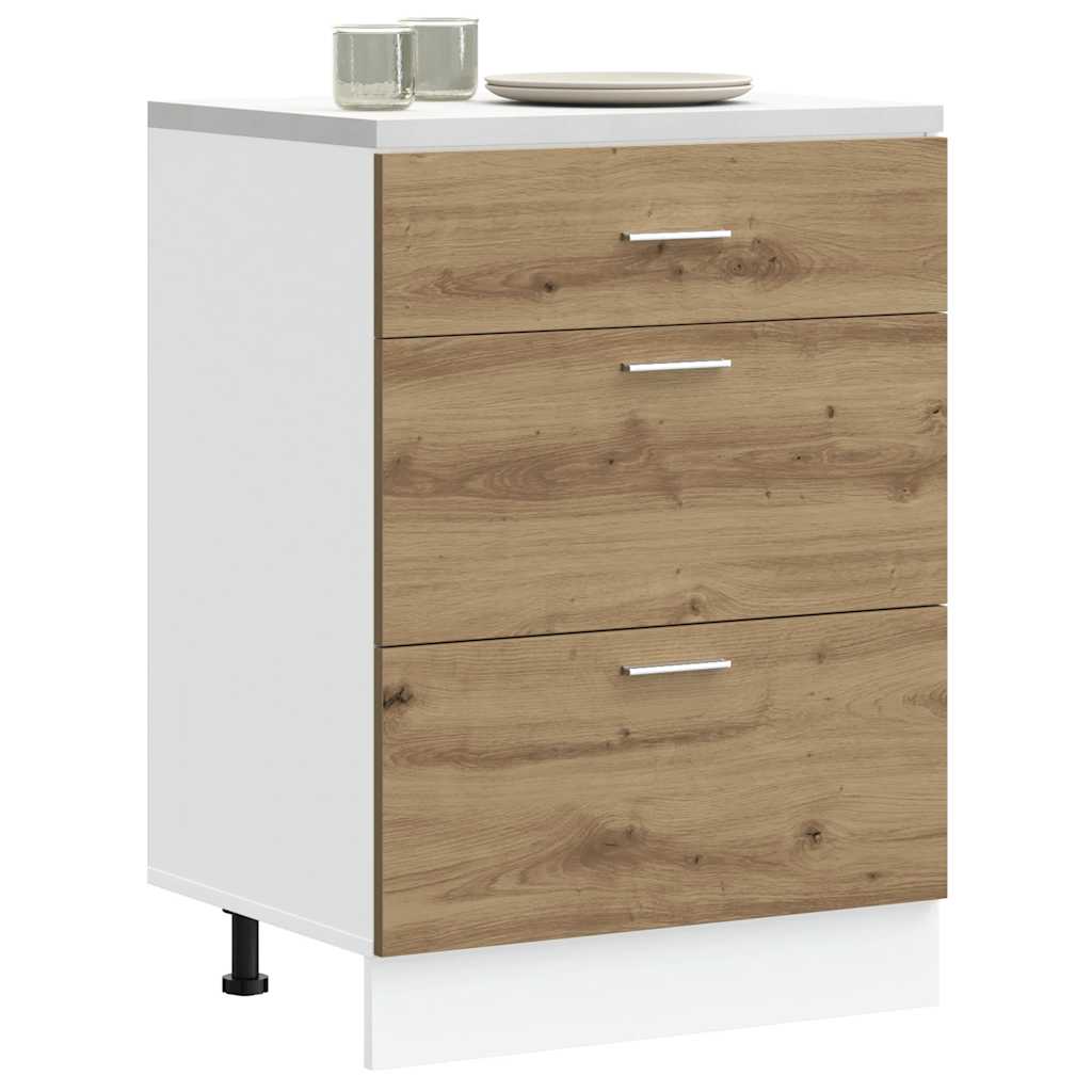 Keittiön pohjakaappi "Lyon" käsityöläinen tammi