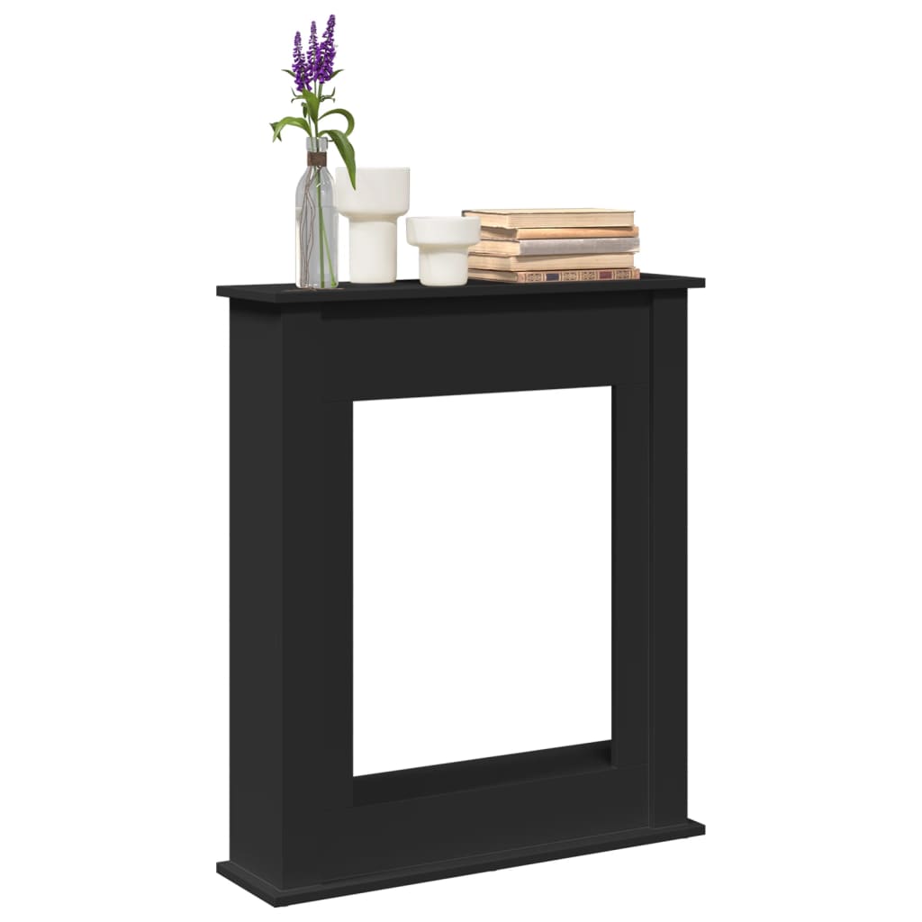 Takkakehys musta 75x20x87,5 cm tekninen puu