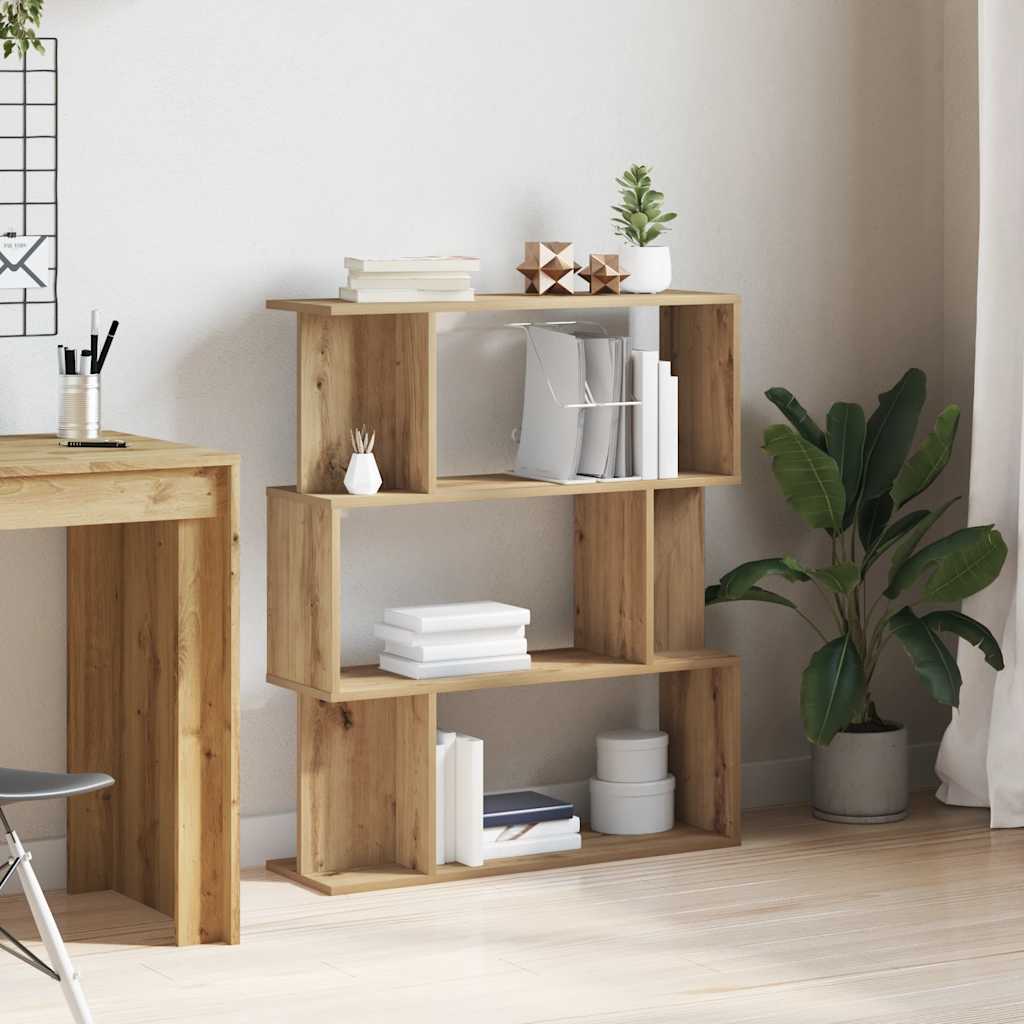 Kirjakaappi artesaani tammi 80x24x96 cm tekninen puu