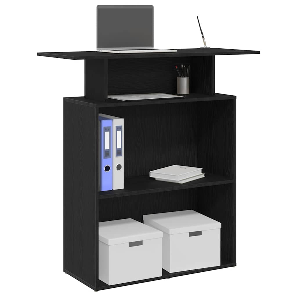 Vastaanottopöytä Musta 100x40x104 cm Engineered Wood