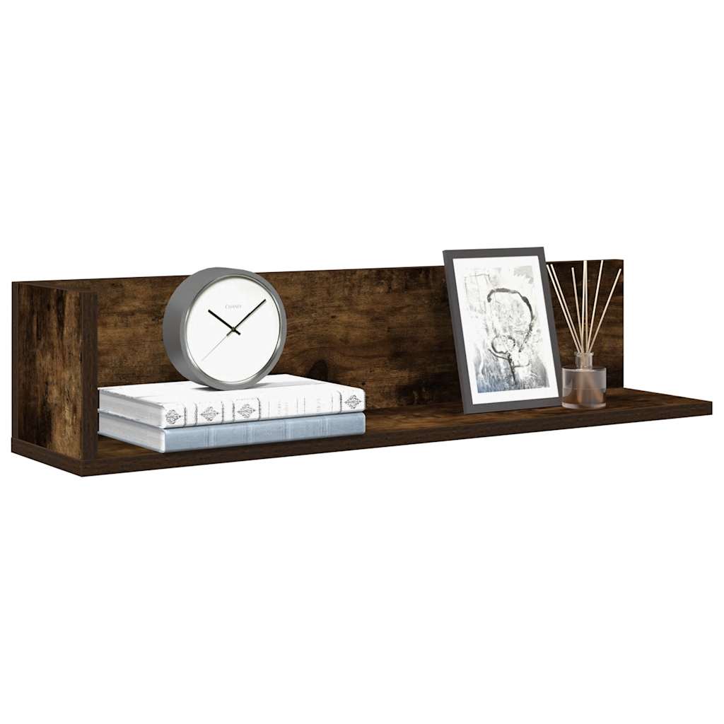 seinähyllyt 2 kpl savustettu tammi 75x16,5x16,5 cm tekninen puu