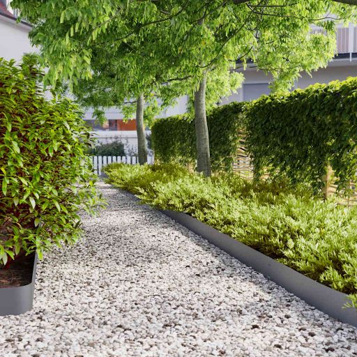 Nurmikon reunalistat 10 kpl Antrasiitti 15x103 cm