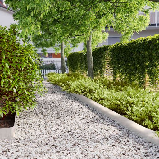 Nurmikon reunalistat 10 kpl 15x103 cm ruostumatonta terästä