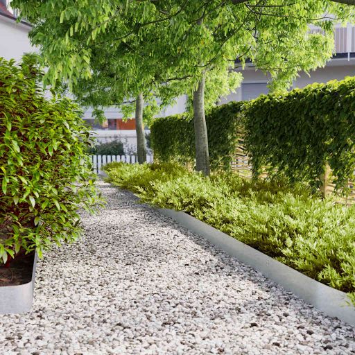 Nurmikon reunalistat 10 kpl 15x103 cm galvanoitua terästä