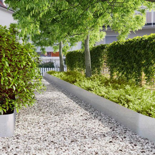 Nurmikon reunalistat 10 kpl 25x103 cm galvanoitua terästä