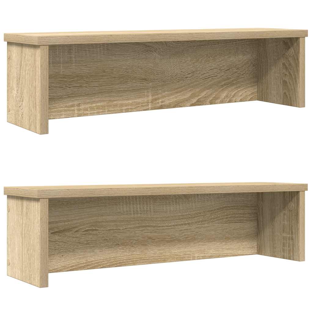 Keittiötelineet Pinottavat 2 kpl Sonoma Oak 50x15x16 cm