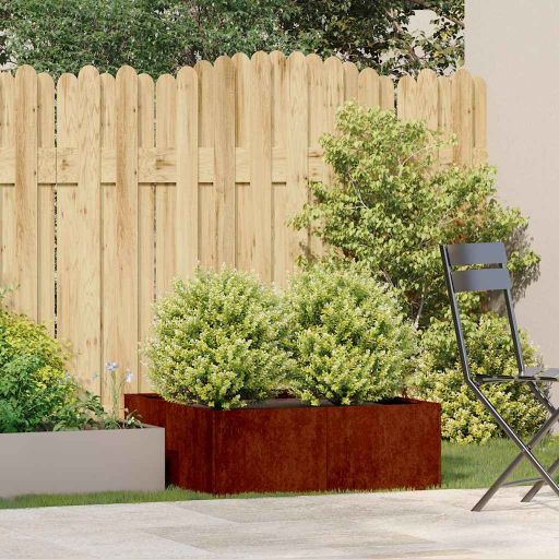 Kukkalaatikko ruoste 80x80x30 cm säänkestävä teräs