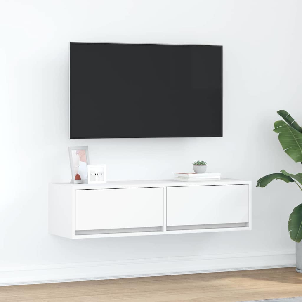 vidaXL TV-pöytä Valkoinen 100x31x25,5 cm Tekninen puu
