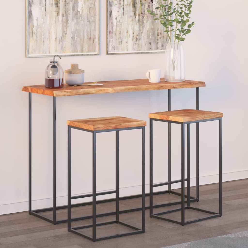 Pöytälevy 110x40x2,5 cm suorakaide täysi akasiapuu elävä reuna