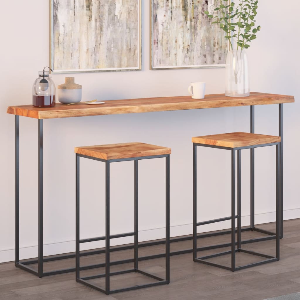 Pöytälevy 160x40x2,5 cm suorakaide täysi akasiapuu elävä reuna