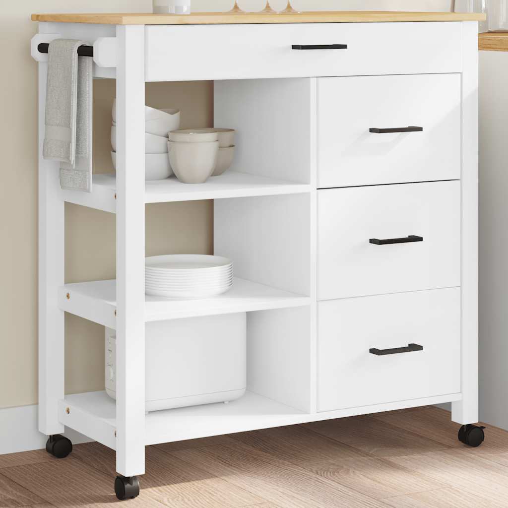 Keittiövaunu MONZA 84x40x90 cm täysi mänty