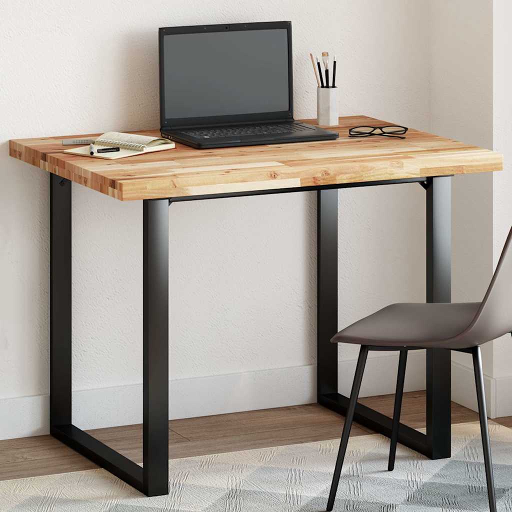 Pöytälevy suorakaide 100x80x4 cm täysi akasiapuu