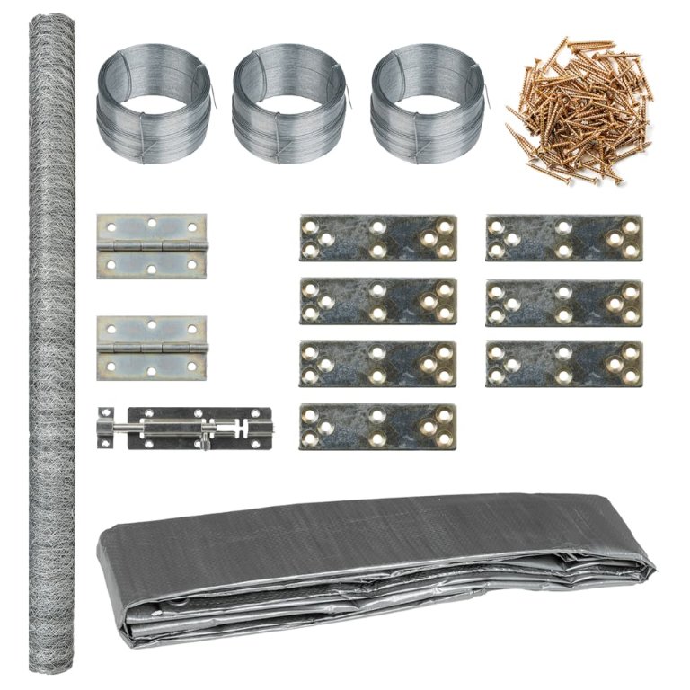 Kanahäkki 268x100x190 cm metalli