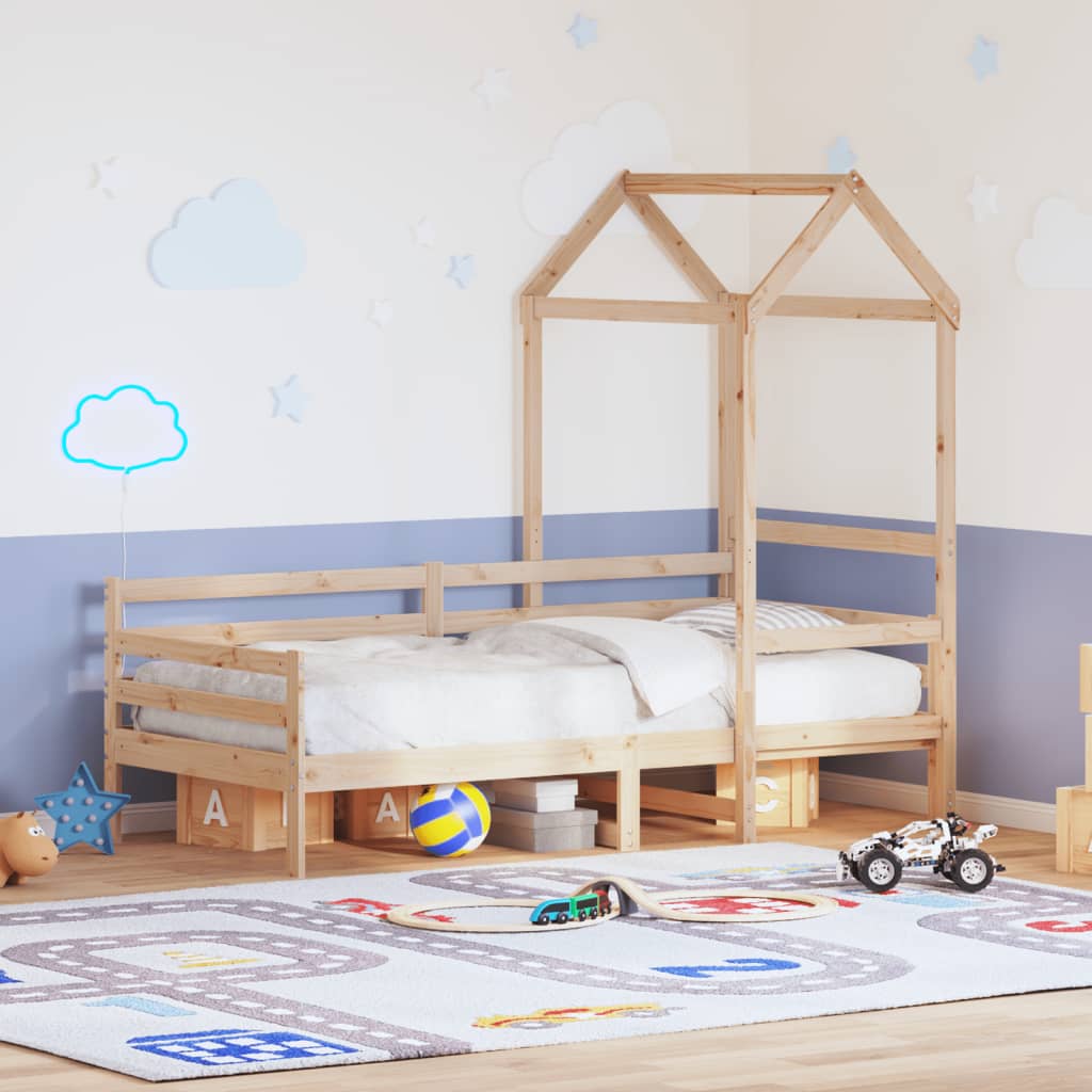 Sohvasänky katoksella 80x200 cm täysi mänty