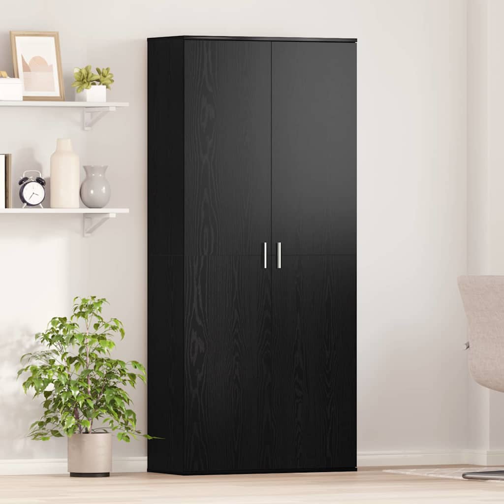 Liukuovi Musta Tammiviilu 80x35x180 cm Tekninen puu