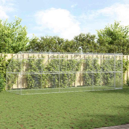 Koirankoppi säilytystilassa 3 pcs Hopea 6 x 2 x 2 m Teräs