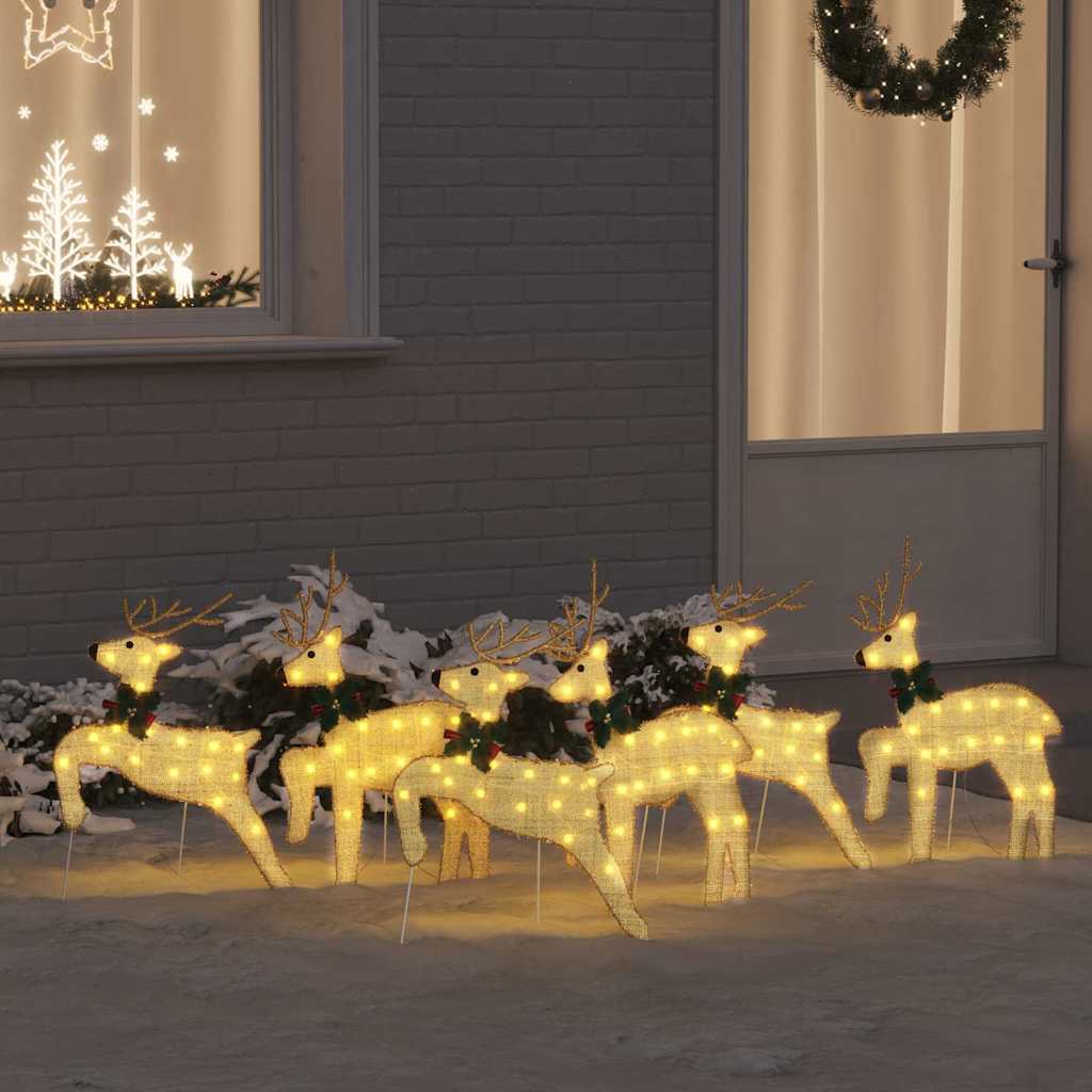 LED-joulupeurat 6 pcs Kulta 45 x 19 x 65 cm kangas