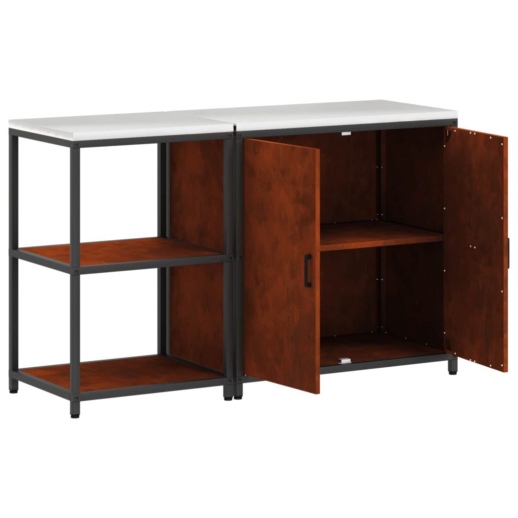 Keittiön säilytyssarja 2 pcs Ruosteinen 150 x 50 x 92 cm