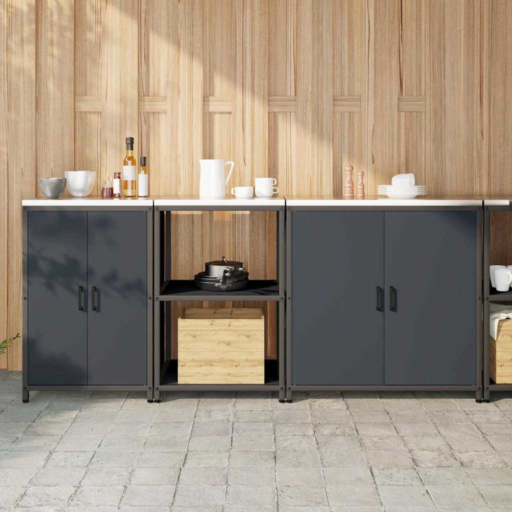 Keittiön säilytyssarja 3 pcs Antrasiitti 210 x 50 x 92 cm