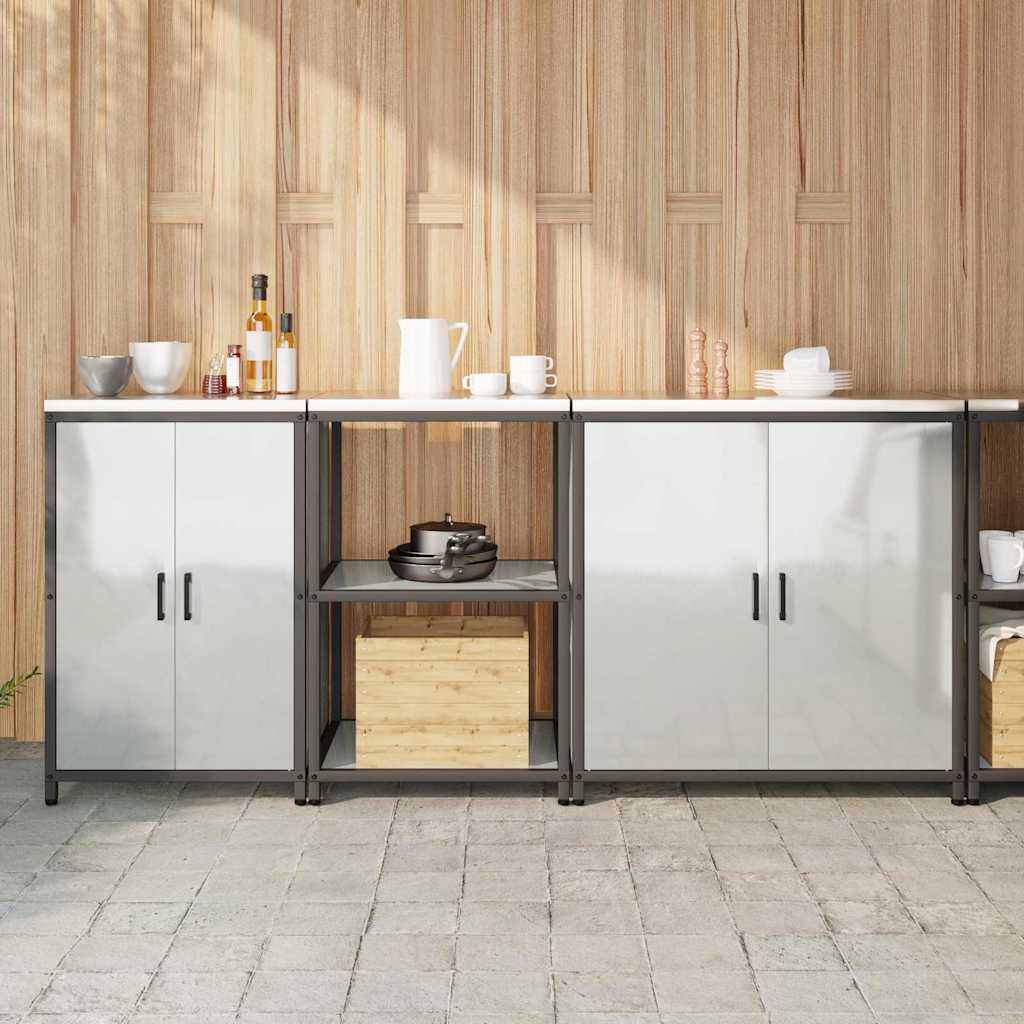 Keittiön säilytyssarja hyllyllä Muut 3 pcs Hopea 210 x 50 x 92 cm