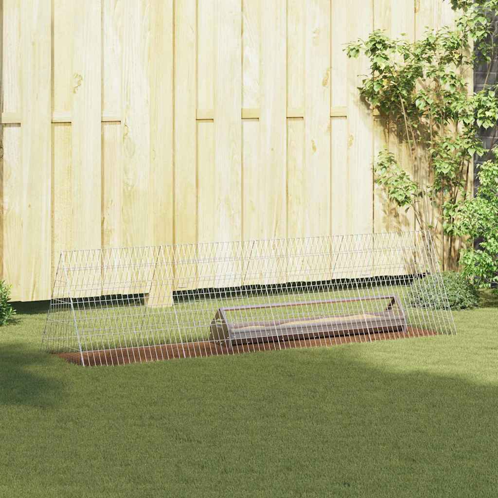 Kanahäkki Hopea 215 x 55 x 55 cm Galvanoitu teräs