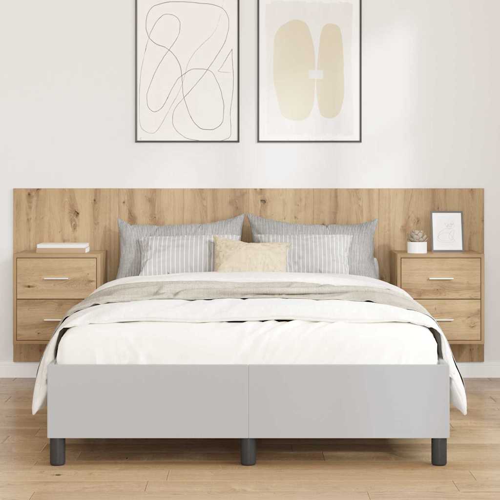 Pääty kaapilla laatikon kanssa 3 pcs Artisan tammi Tekninen puu