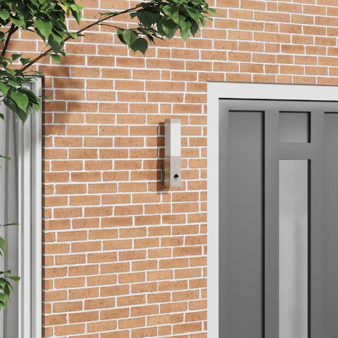 Ulkovalaisin liiketunnistimella Hopea Ruostumaton teräs IP44