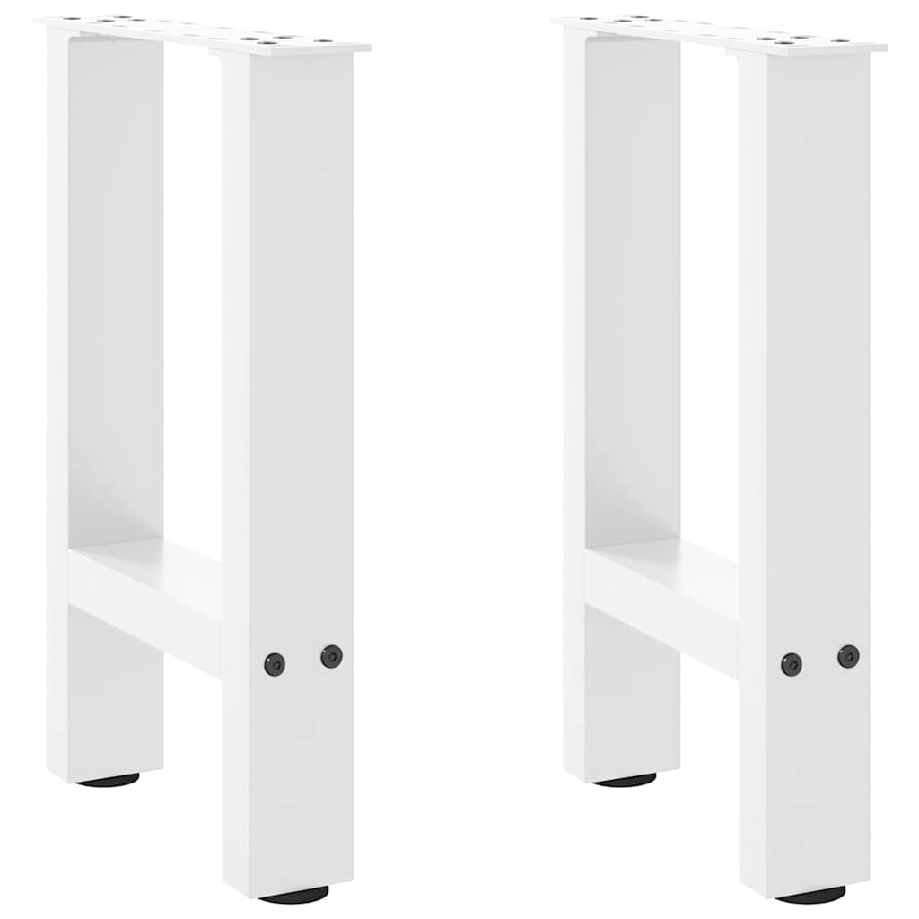 Sohvapöydän jalat valkoiset 2 kpl 28x(42-43) cm teräs