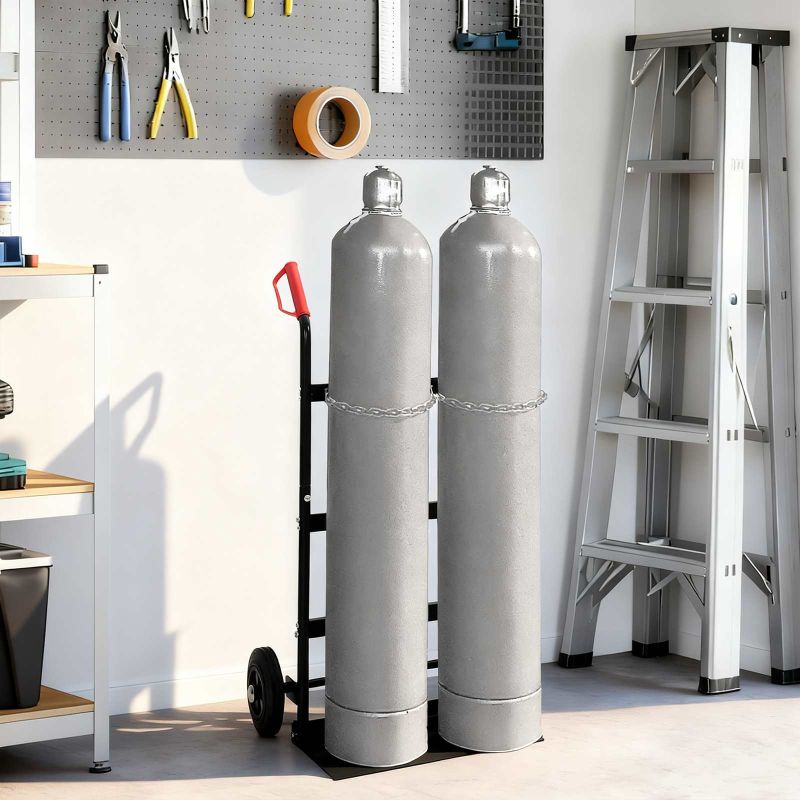 Kärry Musta ja punainen 63 x 43,5 x 110 cm Teräs