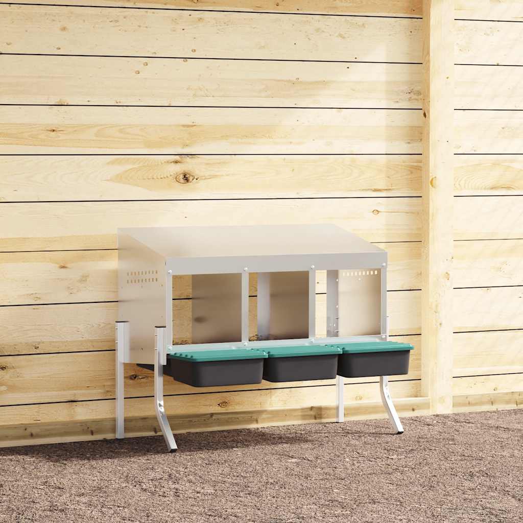 Kanan pesälaatikko 3 lokeroa jaloilla galvanoitu teräs