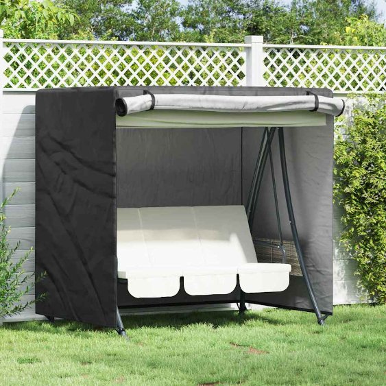 Ulkokalusteiden suojapeite Musta 175 x 125 x 160 cm 600D kangas