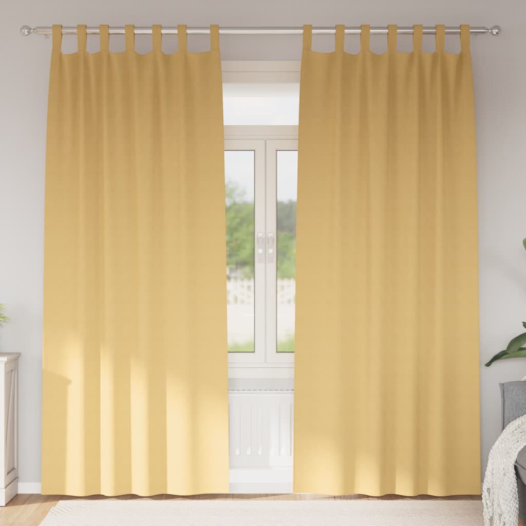 Verhot verhoilla 2 pcs Beige 260 x 140 cm Polyesteri