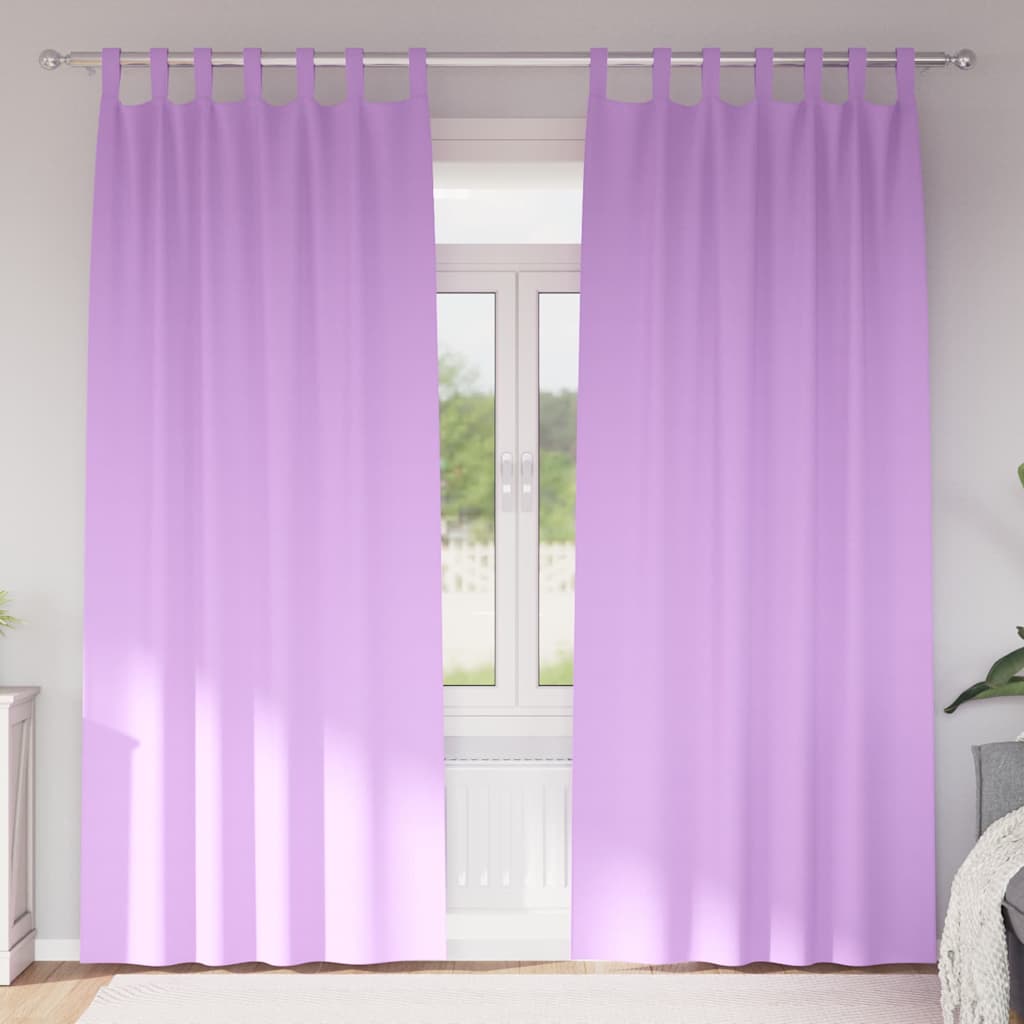 Verhot verhoilla 2 pcs Violetti 260 x 140 cm Polyesteri