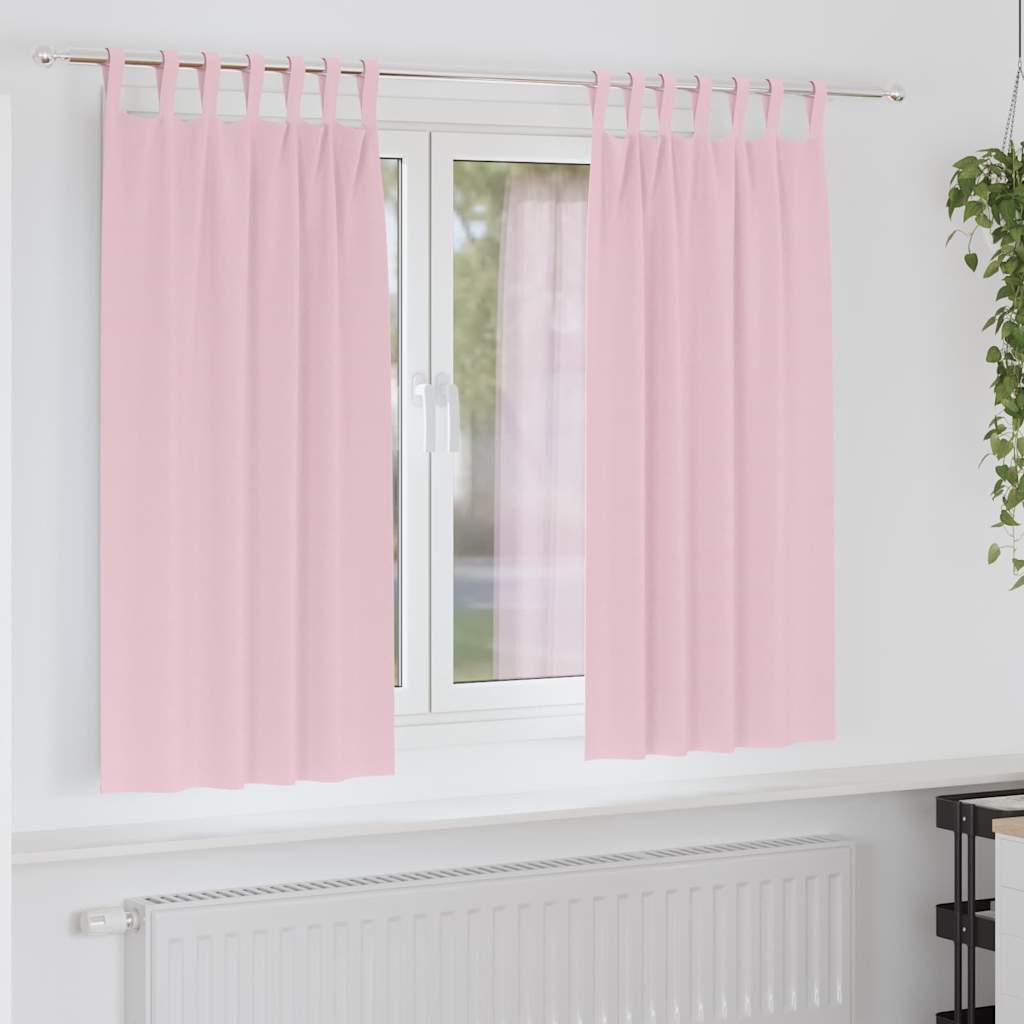 Verhot verhoilla 2 pcs Vauvanpinkki Polyesteri