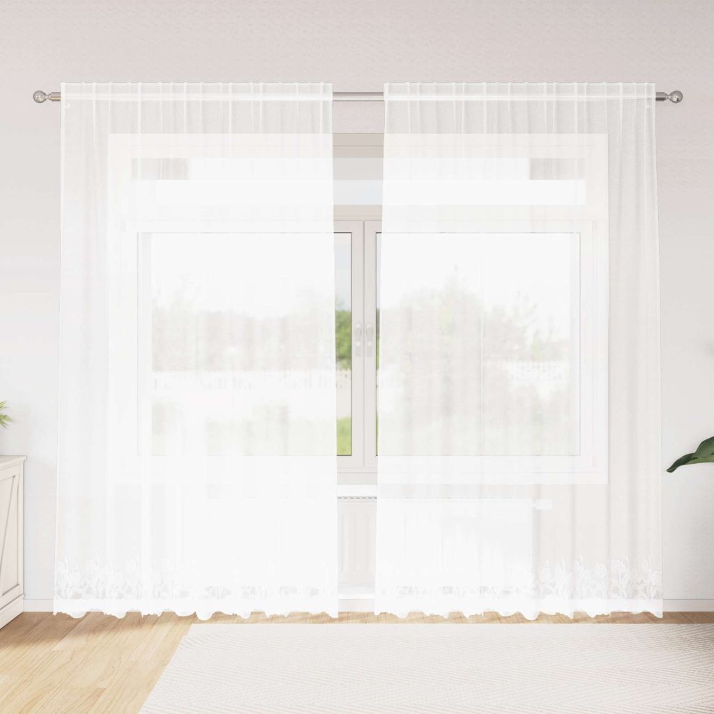 Verhot verhoilla Muut Valkoinen 200 x 245 cm Polyesteri