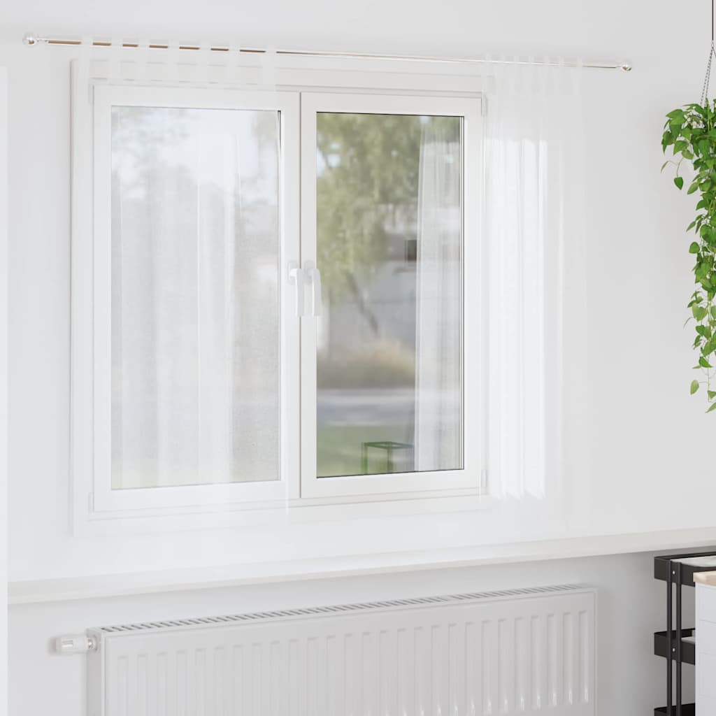 Verhot verhoilla 2 pcs Valkoinen 140 x 175 cm Polyesteri