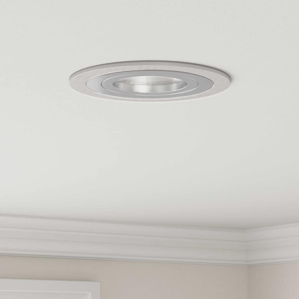 Upotetut Spottivalot 12 kpl Pyöreä GU10 Hopea Ø91 mm