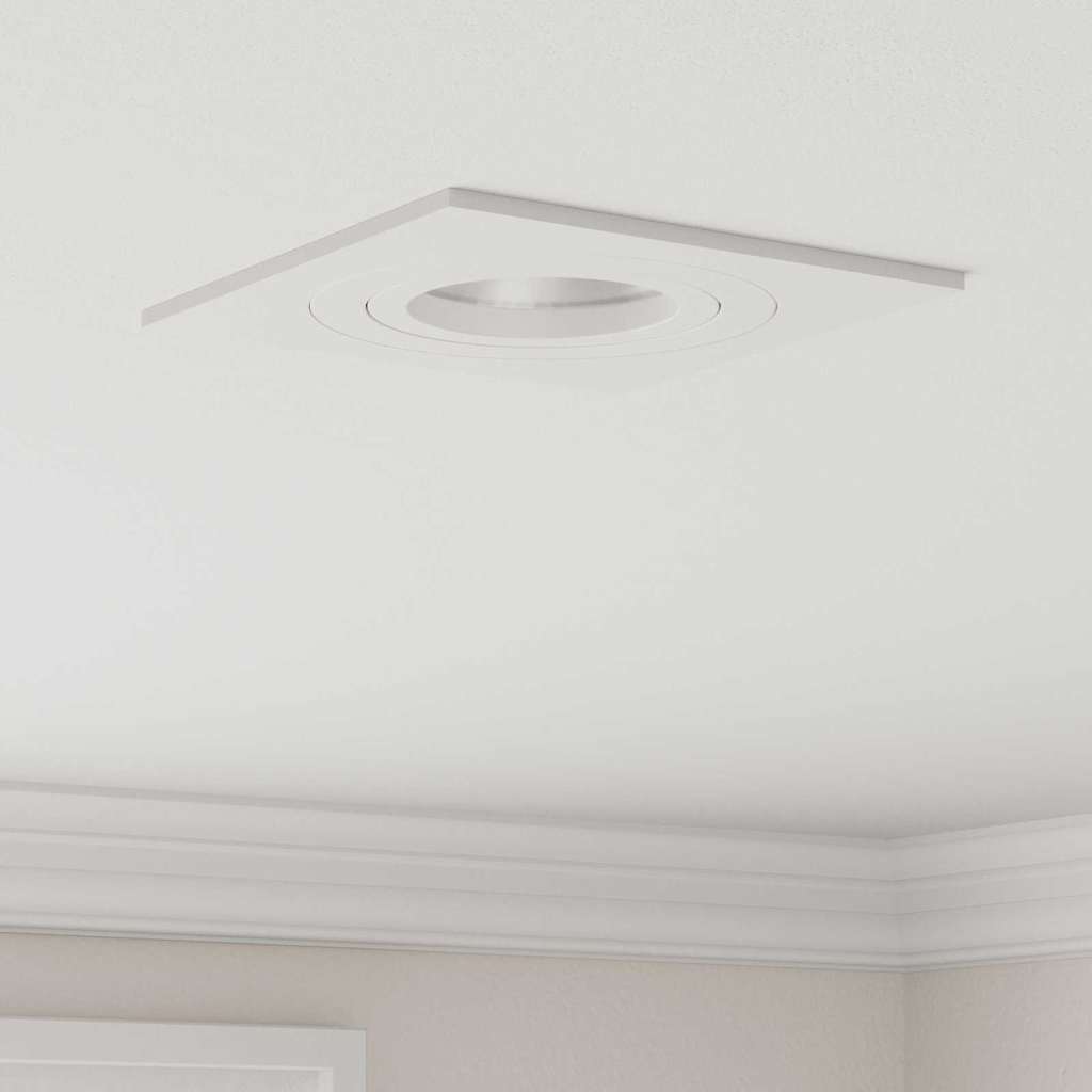 Upotetut spottivalot 6 kpl Neliö GU10 Valkoinen 91x91 mm