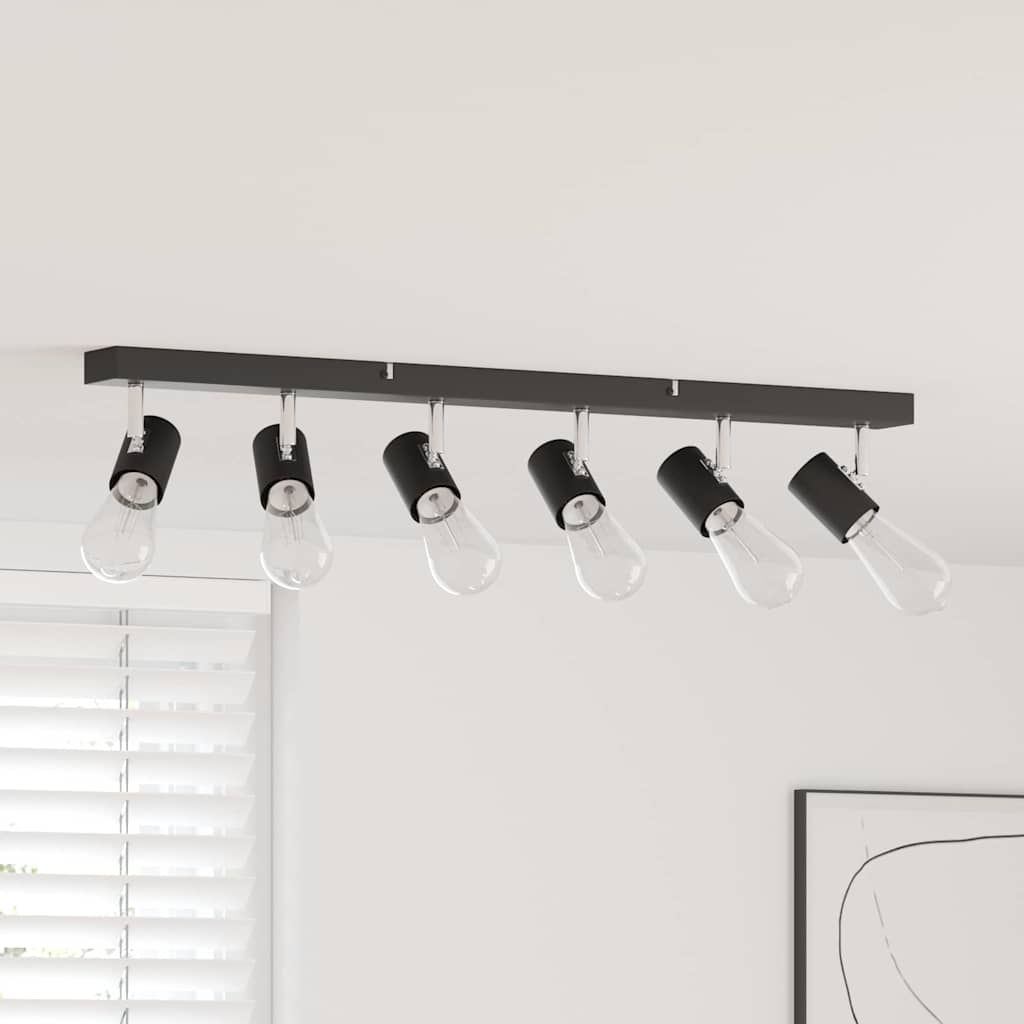 Katto Spotlight 6 Suuntaa Säädettävä Musta E27