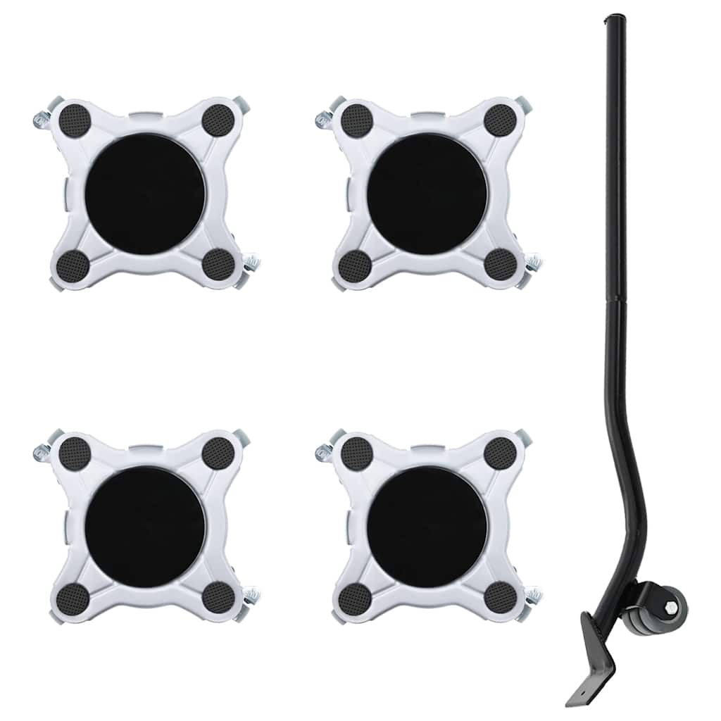 Huonekalurullat 4 kpl nostimella 15,5x15,5x5,5 cm Teräs 1000 kg